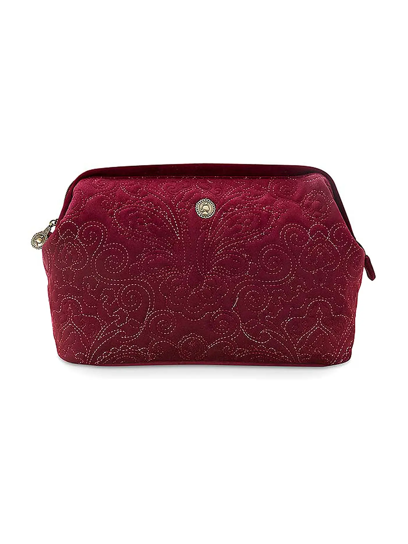 PIP STUDIO | Kosmetiktasche Velvet QUILTEY DAYS X-Large | dunkelrot